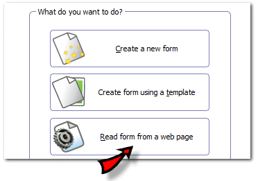Simfatic Forms: open form from an existing page