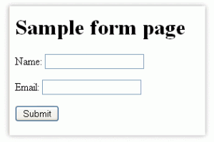 HTML form tutorial example